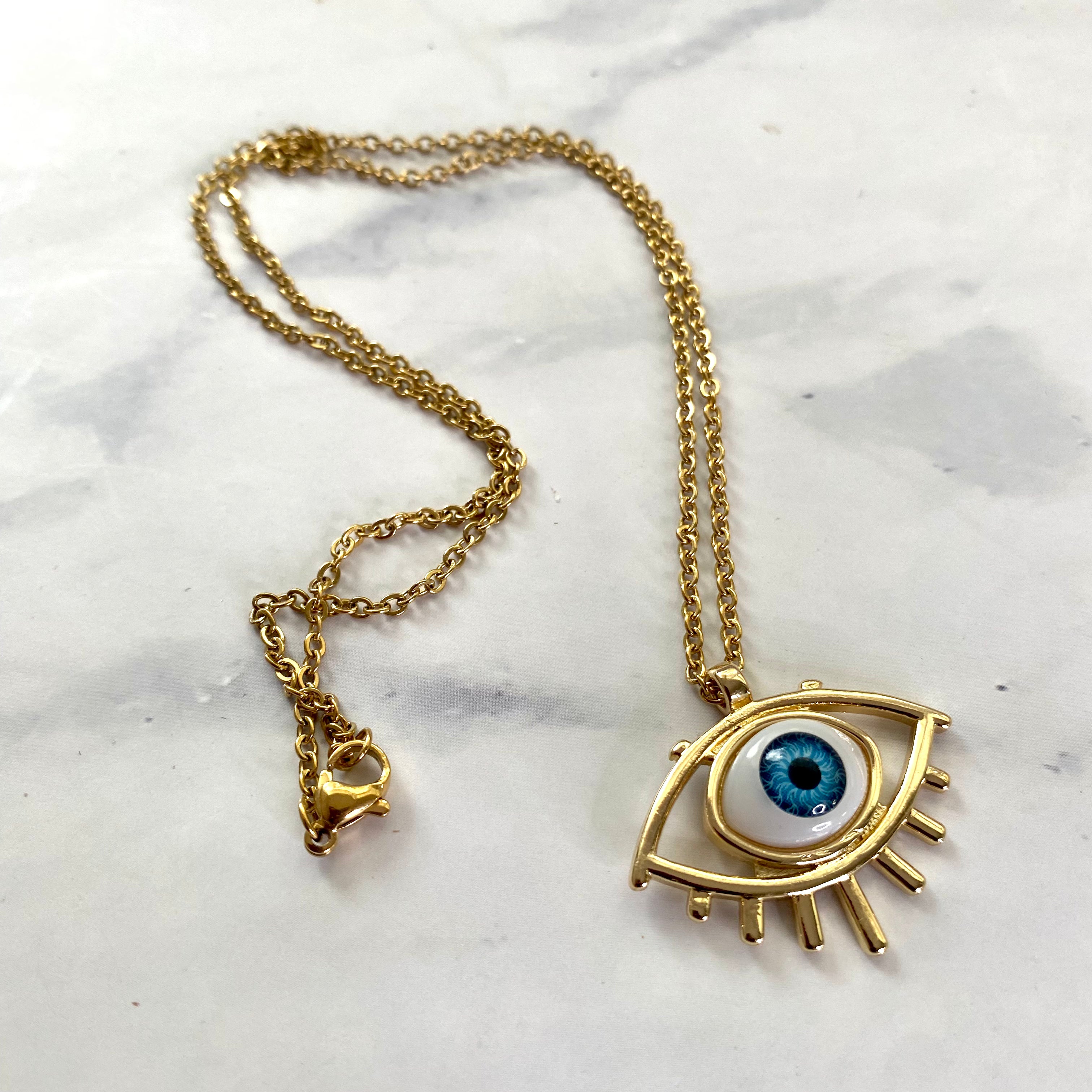 Evil Eye Lash Necklace